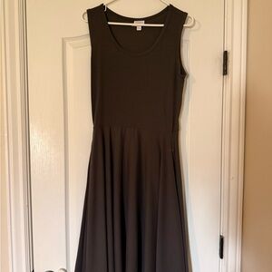 LuLaRoe Sleeveless Brown Midi Dress